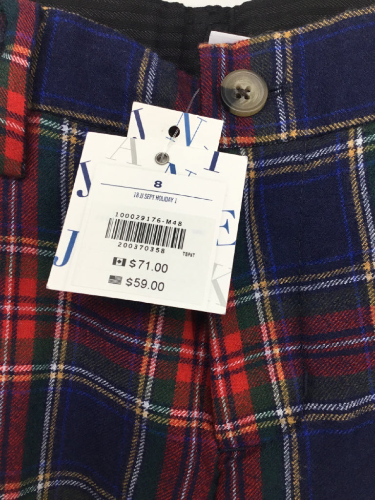 Janie and Jack Child Size 8 Blue Plaid Pants - boys