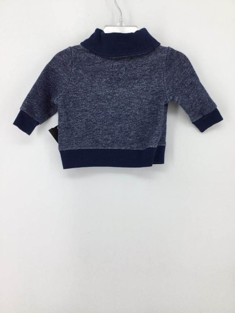 Cat & Jack Child Size 3-6 Months Blue Marbled Shirt - boys