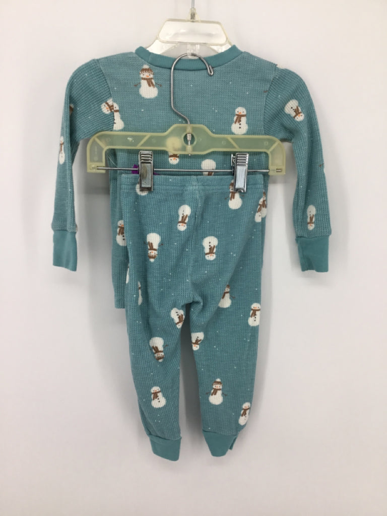 Just One You Made by Carters Child Size 12 Months Blue Print Pajamas - boys