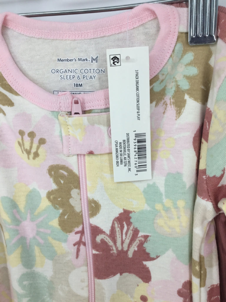 Member's Mark Child Size 18 Months Pink Sleepers