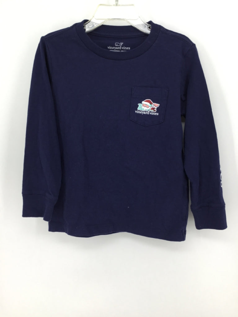 vineyard vines Child Size 4 Navy Christmas T-Shirt
