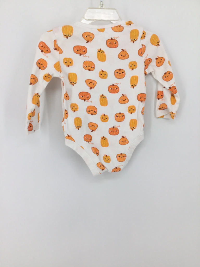 Old Navy Child Size 12-18 Months Orange Halloween Onesie