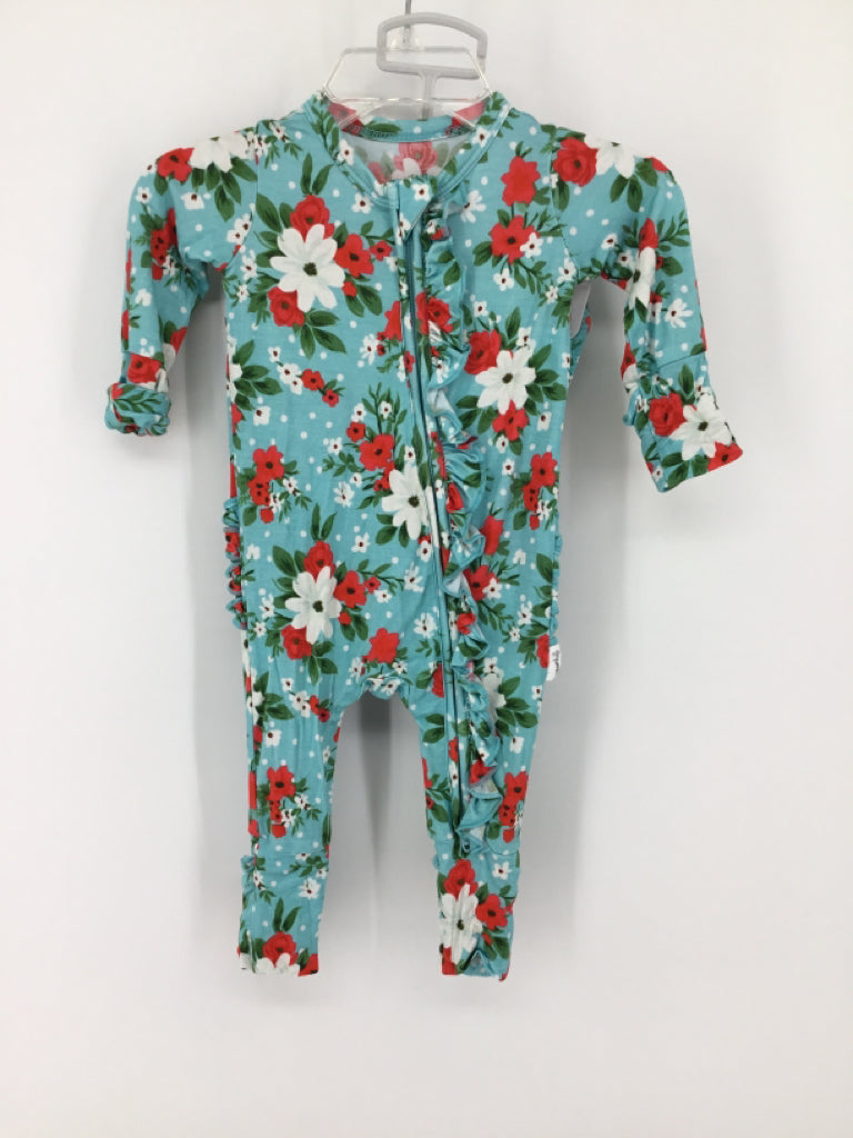 GiGi and Max Child Size 0-3 Months Blue Pajamas - girls