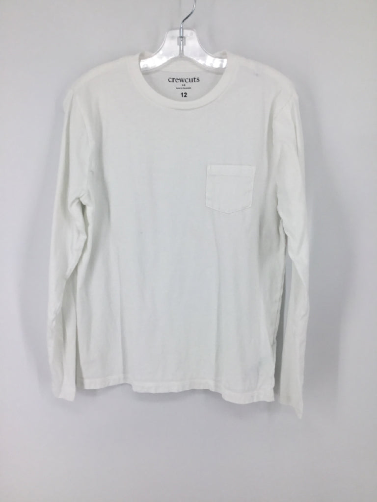 Crewcuts Child Size 12 White Solid T-shirt - boys