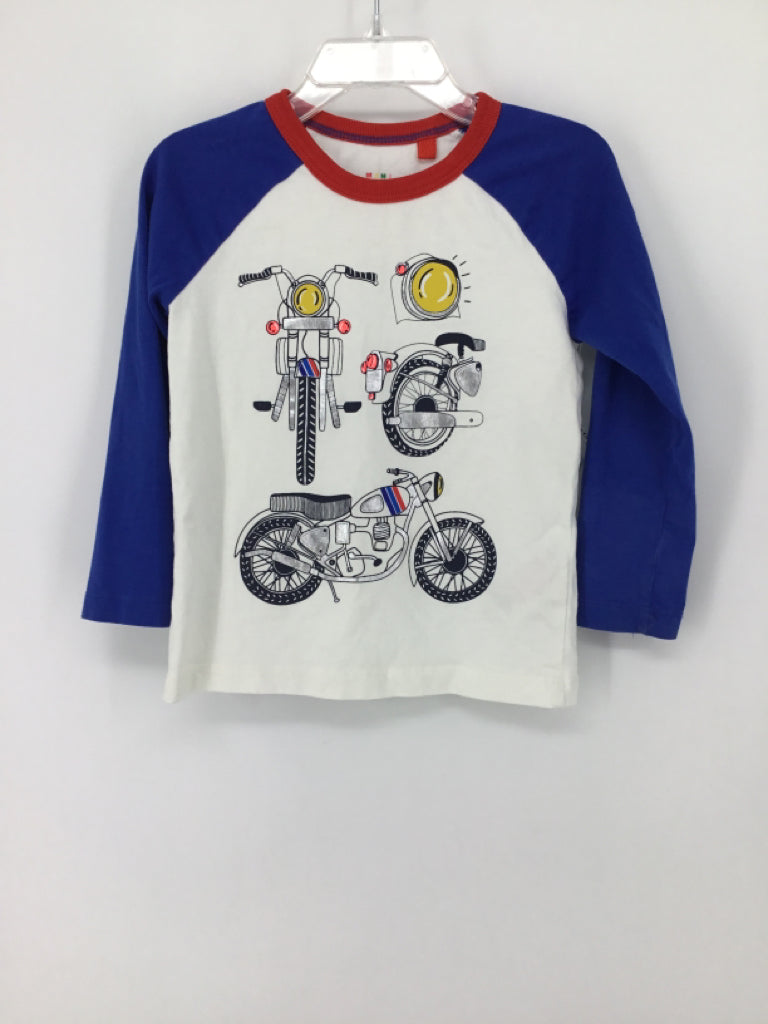 Mini Boden Child Size 2 Blue screen printed T-shirt - boys