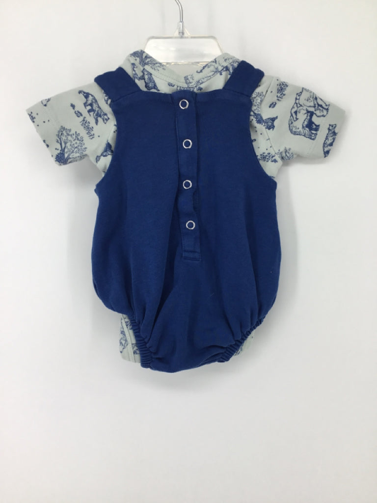 Kate Quinn Organics Child Size 0-3 Months Blue Outfit - girls