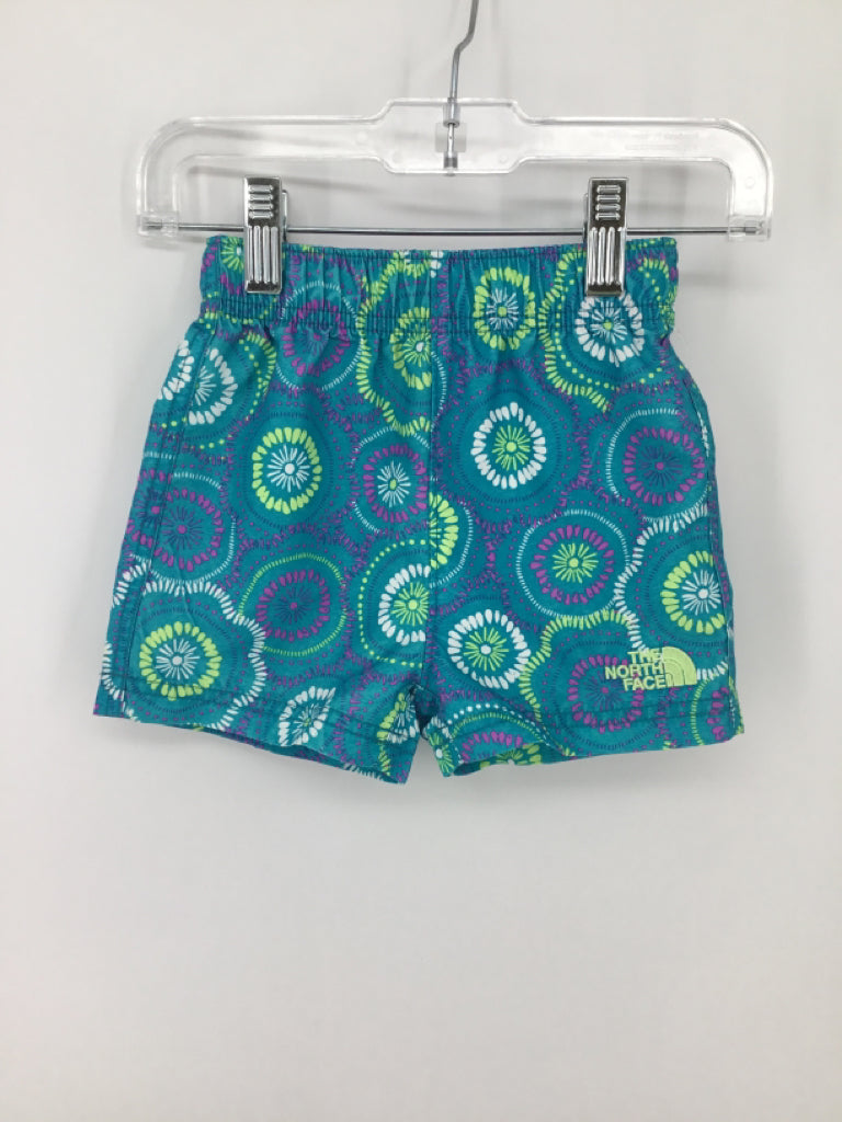 The North Face Child Size 6-12 Months Teal Print Shorts - boys