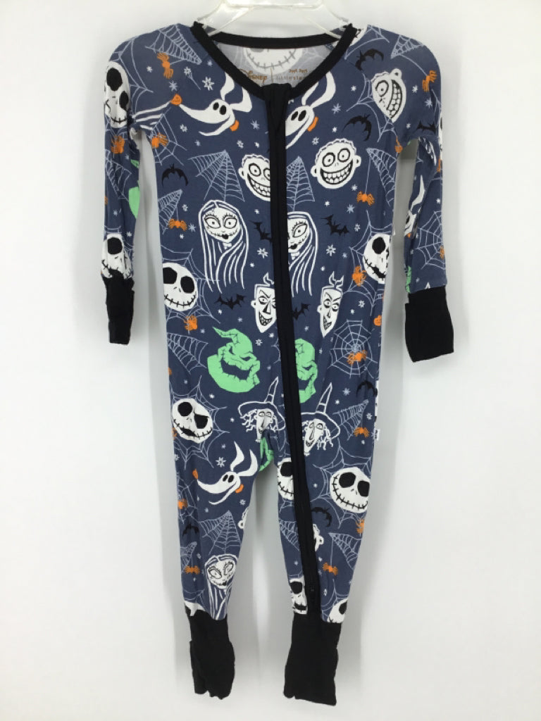 Little Sleepies + Disney Child Size 6-12 Months Gray Halloween Pajamas