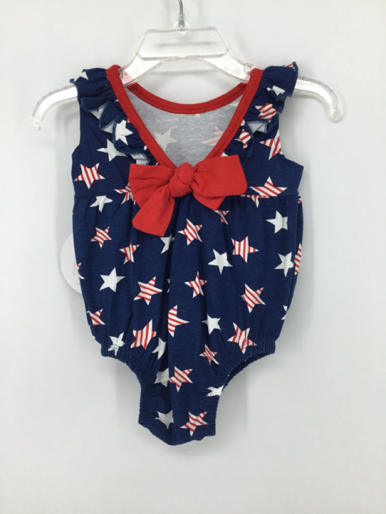 Koala Kids Child Size 3-6 Months Navy Stars & Stripes Outfit