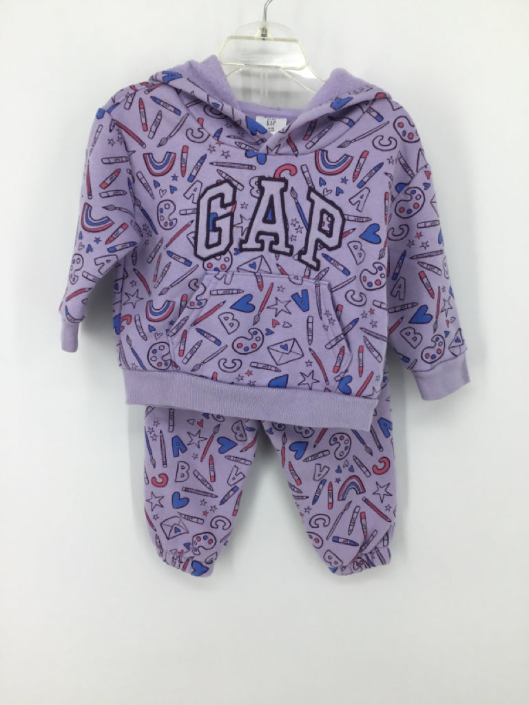 Baby Gap Child Size 12-18 Months Purple Outfit - girls