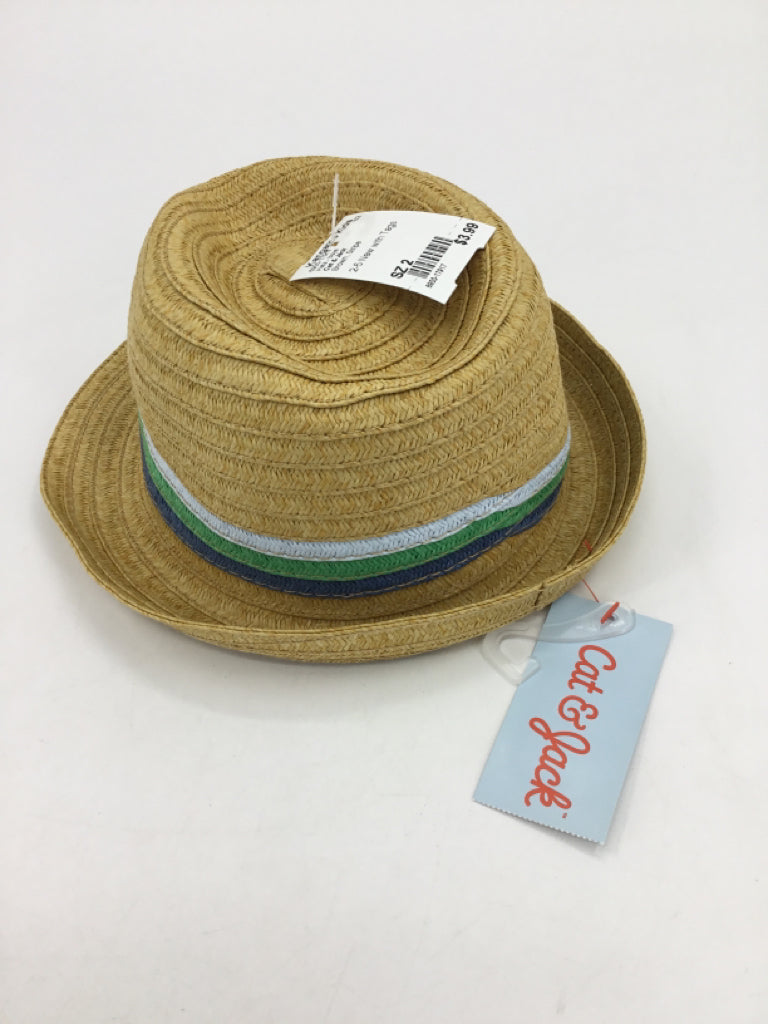 Cat & Jack Child Size 2 Brown Stripe Hats - boys