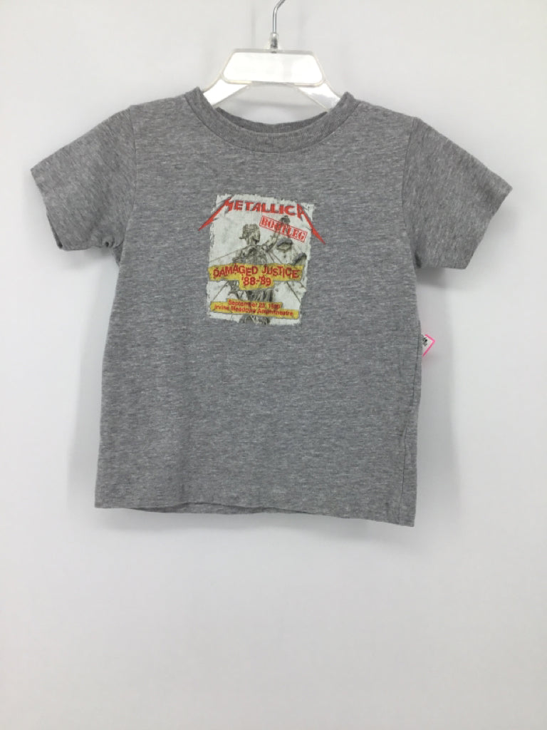 Rabbit Skins Child Size 18 Months Gray screen printed T-shirt - boys