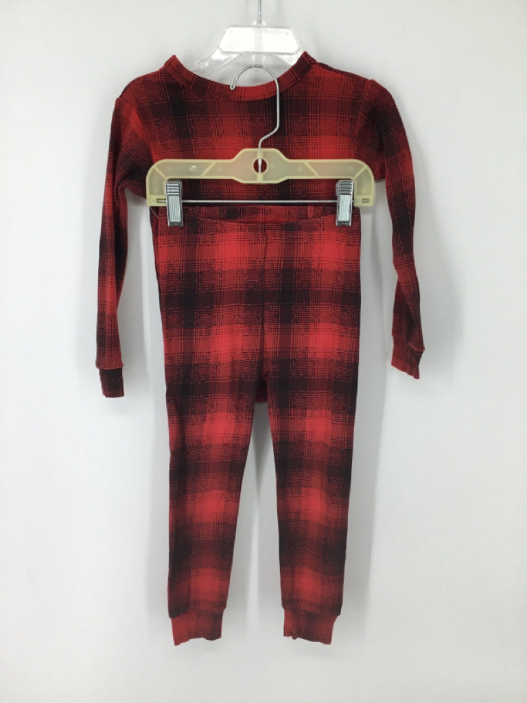 Baby Gap Child Size 3 Red Plaid Pajamas - boys