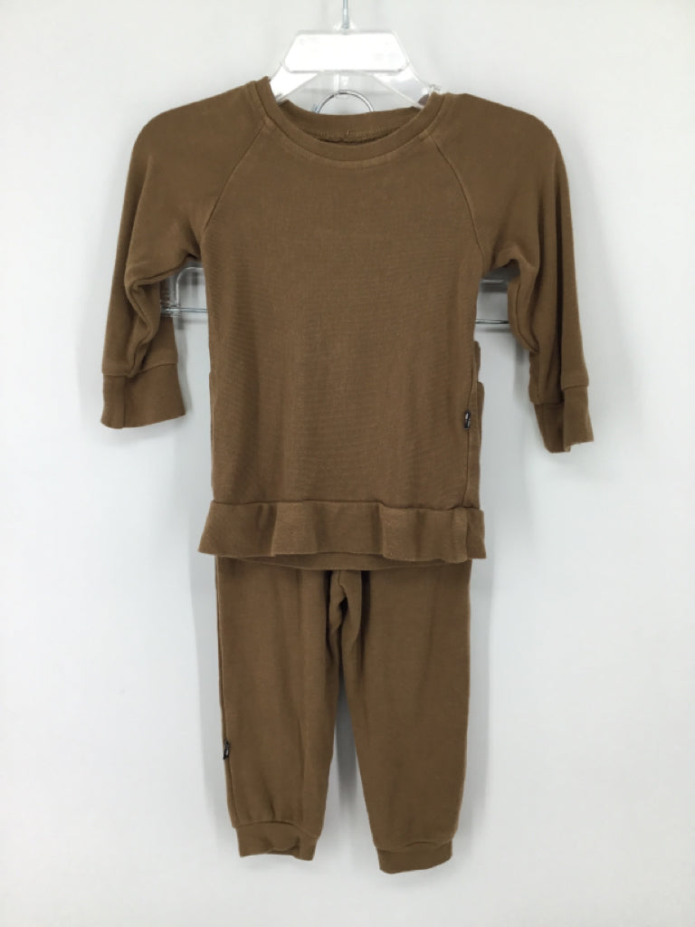 Kyte Child Size 12-18 Months Brown Solid Outfit - boys