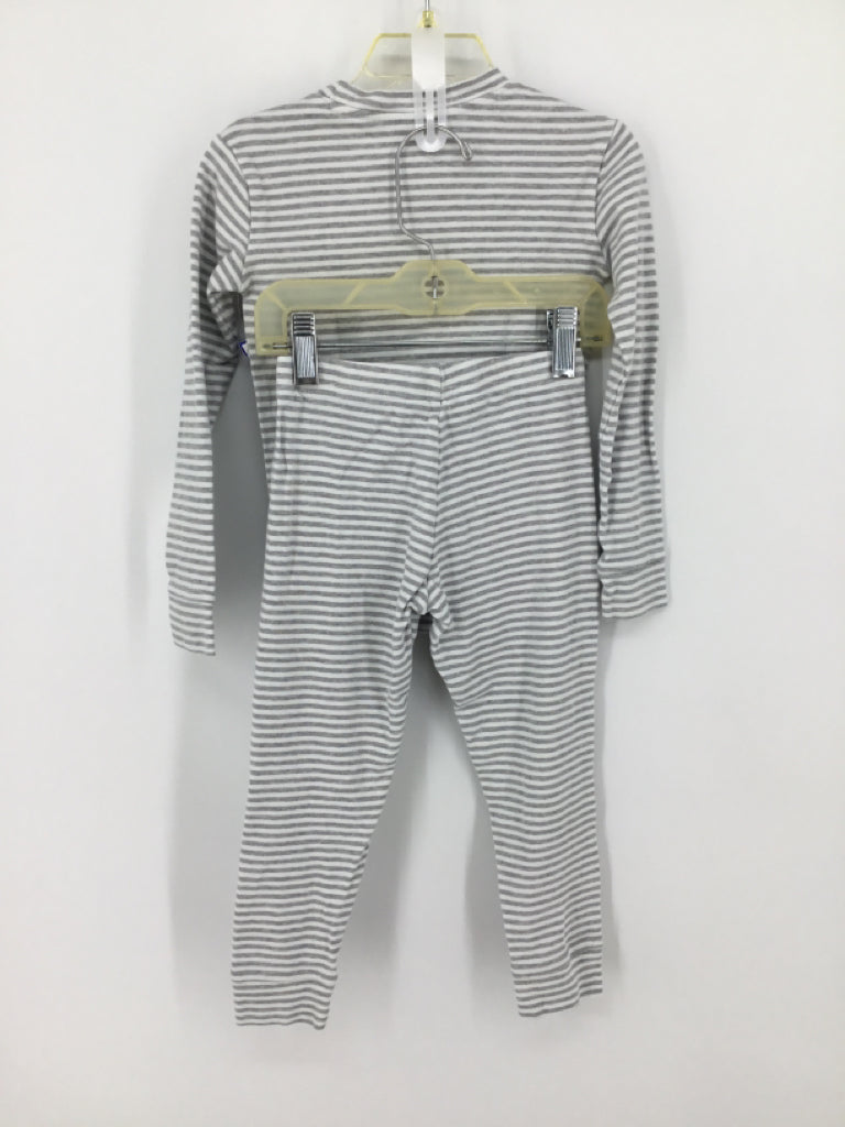 primary Child Size 4 Gray Stripe Pajamas - boys
