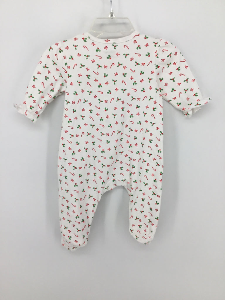 Little Me Child Size 3 Months Red Christmas Sleeper & Hat