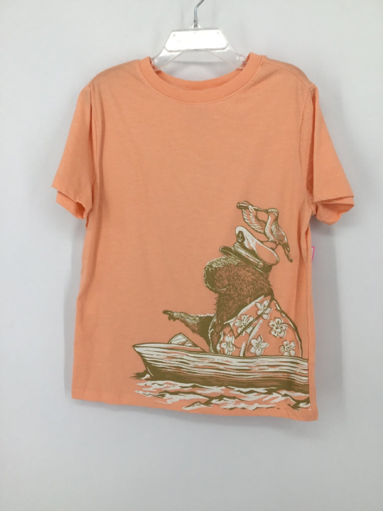 Cat & Jack Child Size 6 Peach screen printed T-shirt - boys