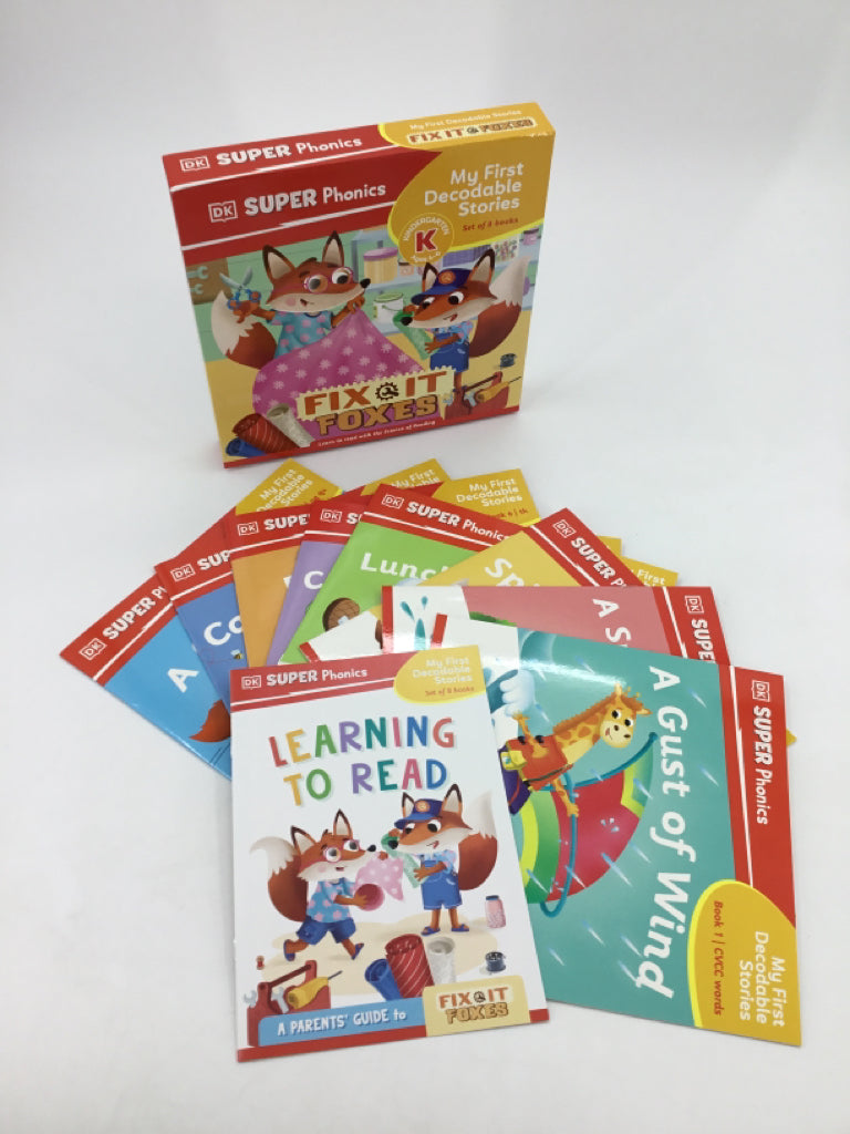 Dk Super Phonics My First Decodable Stories - Fix it Foxes  Set of 8 Paperbacks
