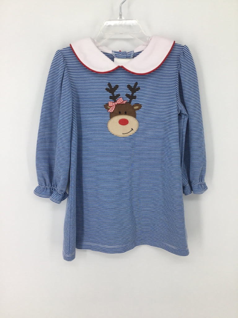 Zuccini Child Size 4 Blue Christmas Dress