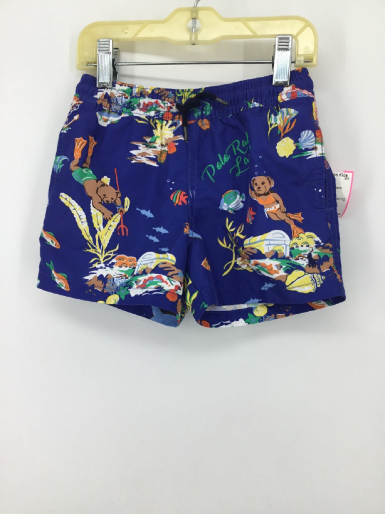 Ralph Lauren Child Size 3 Blue Print Swimwear - boys