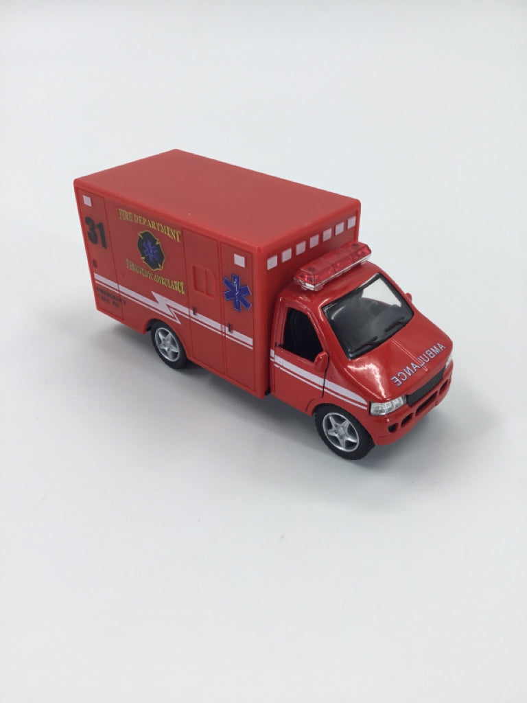 Kinsfun Pull-back Ambulance Toy