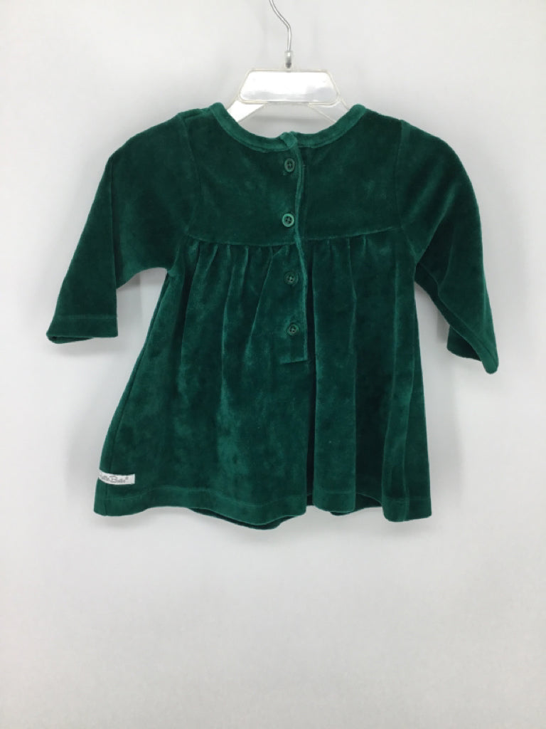 Ruffle Butts Child Size 6-12 Months Green Dress - girls
