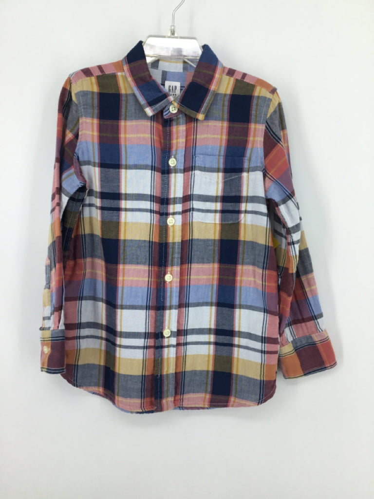 Gap Kids Child Size 4 Multi-Color Plaid Shirt - boys