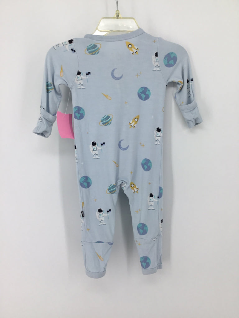 Kyte Child Size 0-3 Months Blue Print Pajamas - boys