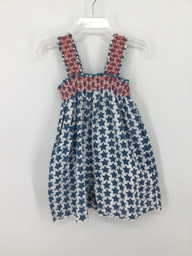 Pink Chicken Child Size 3 Blue Stars & Stripes Outfit