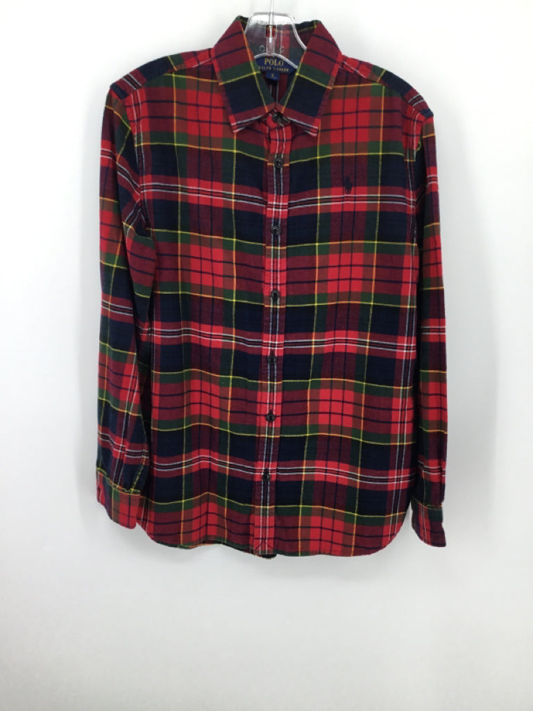 Ralph Lauren Child Size 12 Multi-Color Plaid Shirt - boys