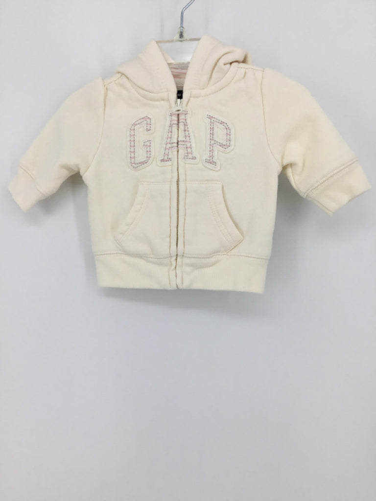 Baby Gap Child Size 0-3 Months Cream Hoodie - girls