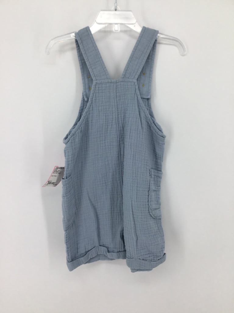 Little Planet Child Size 2 Blue Solid Overalls - boys