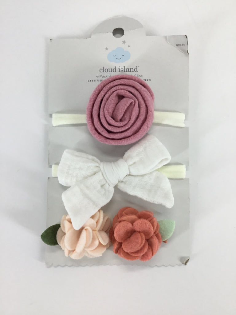 cloud island Head Wraps & Clips - 4pk