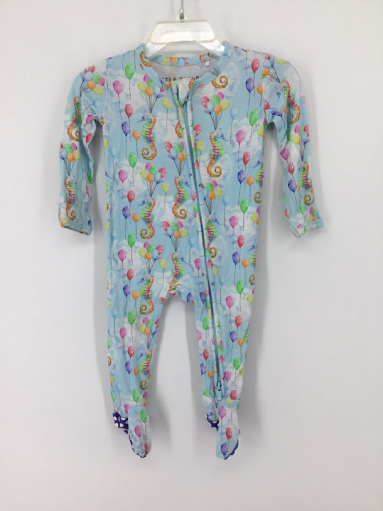 Little Bum Bums Child Size 3-6 Months Blue Sleepers