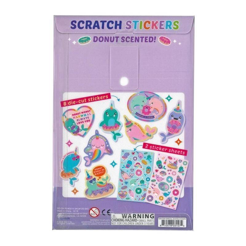 Ooly - Nom Nom Narwhals Scented Scratch Stickers