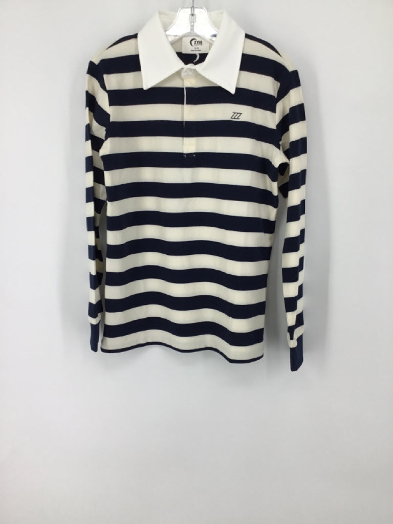 Zyia Active Child Size 12 Navy Stripe Shirt - boys