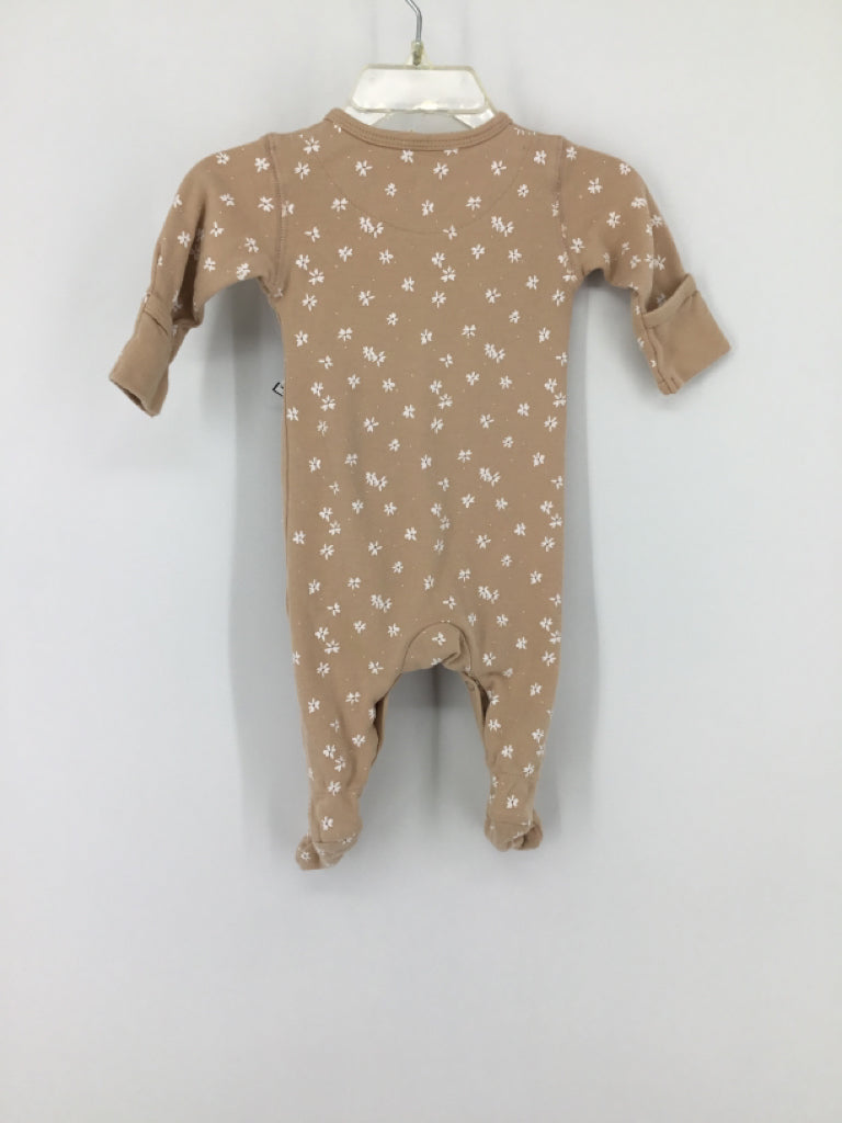 Quincy Mae Child Size 0-3 Months Tan Sleepers