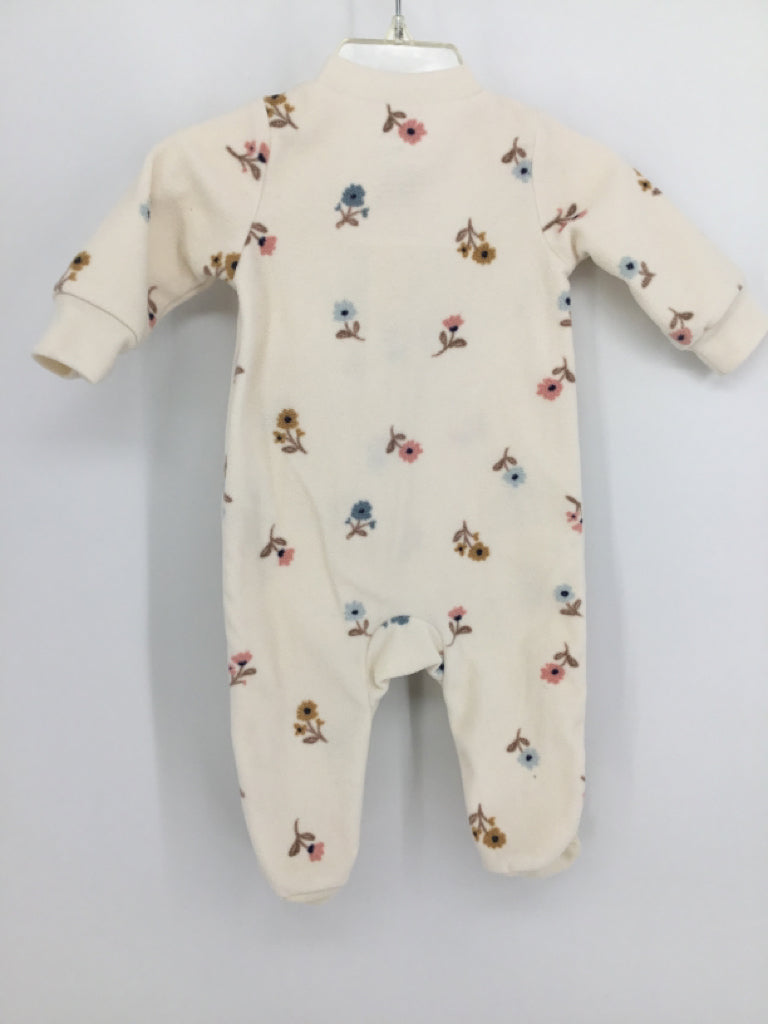 Carter's Child Size 3 Months Cream Sleepers