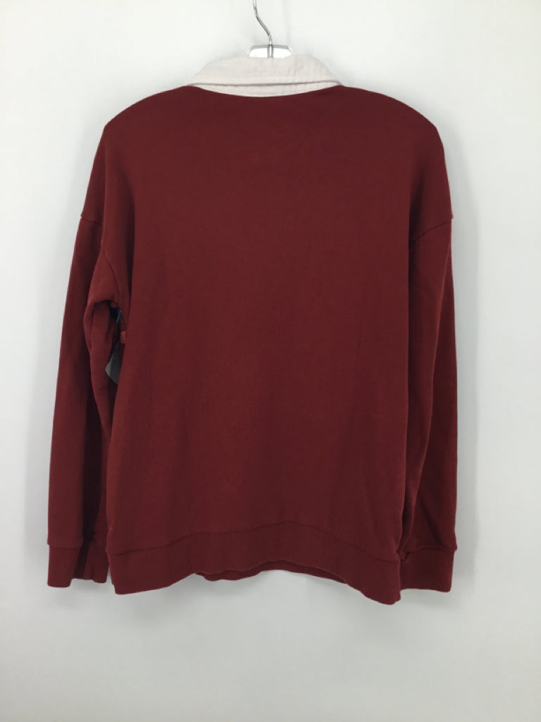 Hanna Andersson Child Size 10 Burgundy Stripe Shirt - boys