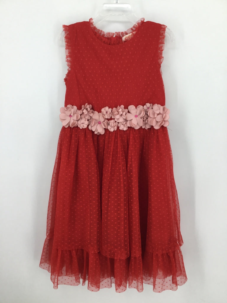 Mini Boden Child Size 6 Red Dress - girls