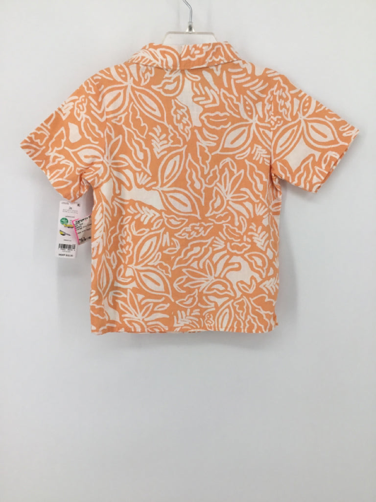Carter's Child Size 3 Orange Print Shirt - boys