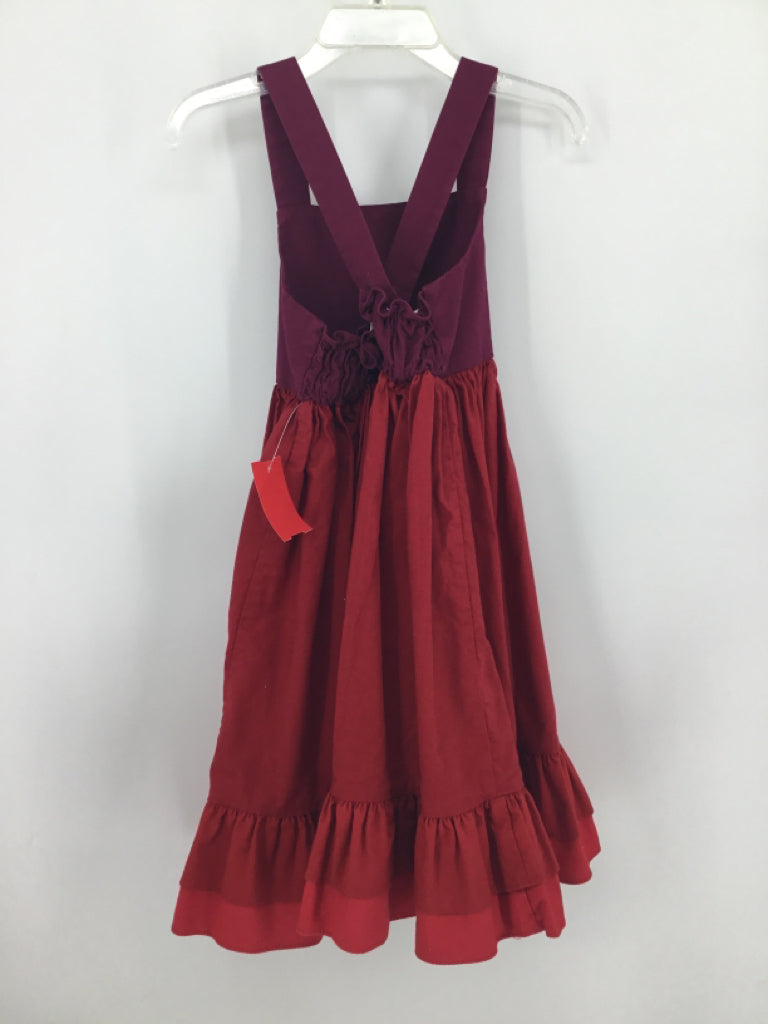 Ricrac & Ruffles Child Size 5 Red Dress - girls
