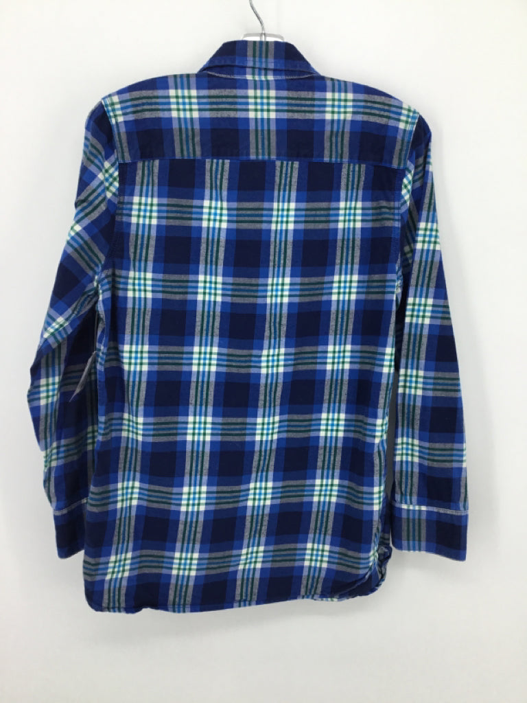 Boden Child Size 9 Blue Plaid Shirt - boys