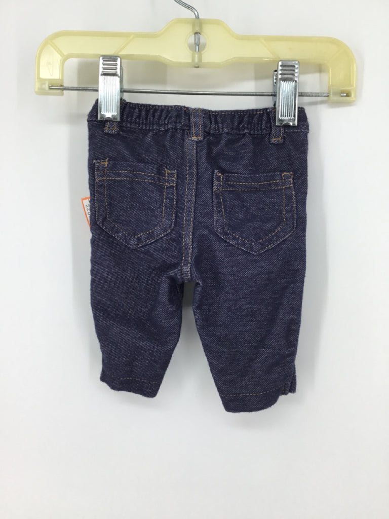 Carter's Child Size Newborn Blue Solid Pants - boys