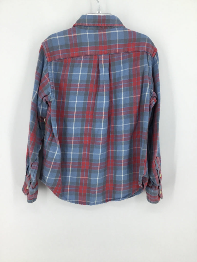 Ralph Lauren Child Size 7 Blue Plaid Shirt - boys