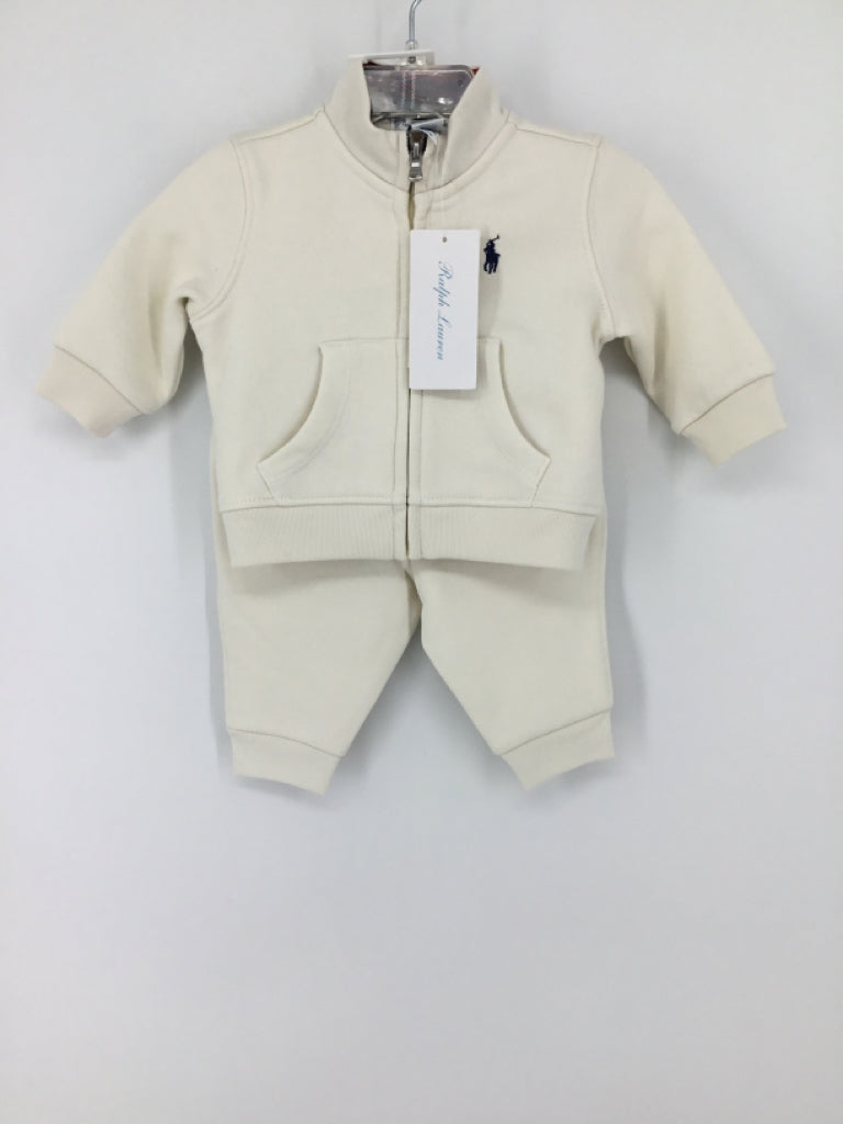Ralph Lauren Child Size 3 Months Cream Solid Outfit - boys