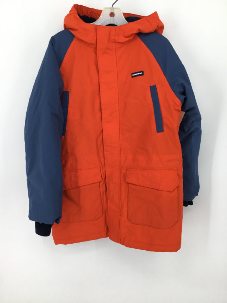 Lands' End Child Size 10 Orange Solid Outerwear - boys