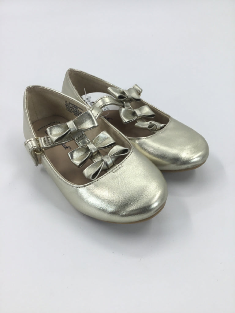 Cat & Jack Child Size 11 Gold Dress Shoes