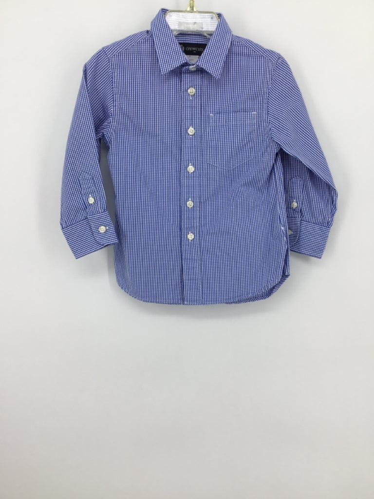 Crewcuts Child Size 2 Blue Gingham Shirt - boys