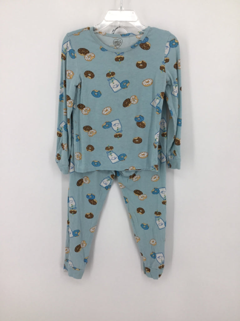 Lovey & Grink Child Size 4 Blue Print Pajamas - boys